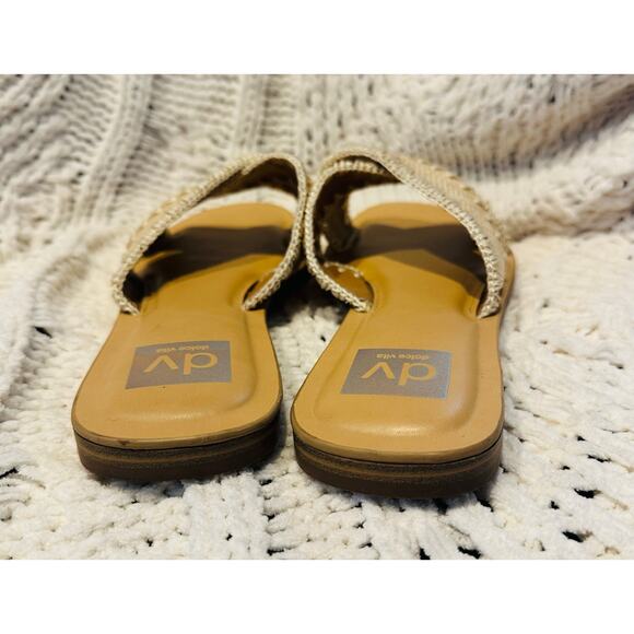 Dolce Vita Tan Juneau Women's Miguel Crisscross Flat Slide Sandals, US 8 M beach - Picture 8 of 9